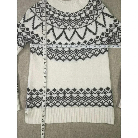 Loft Women's Black and White Sweater Size XS Mock Neck - Picture 7 of 9